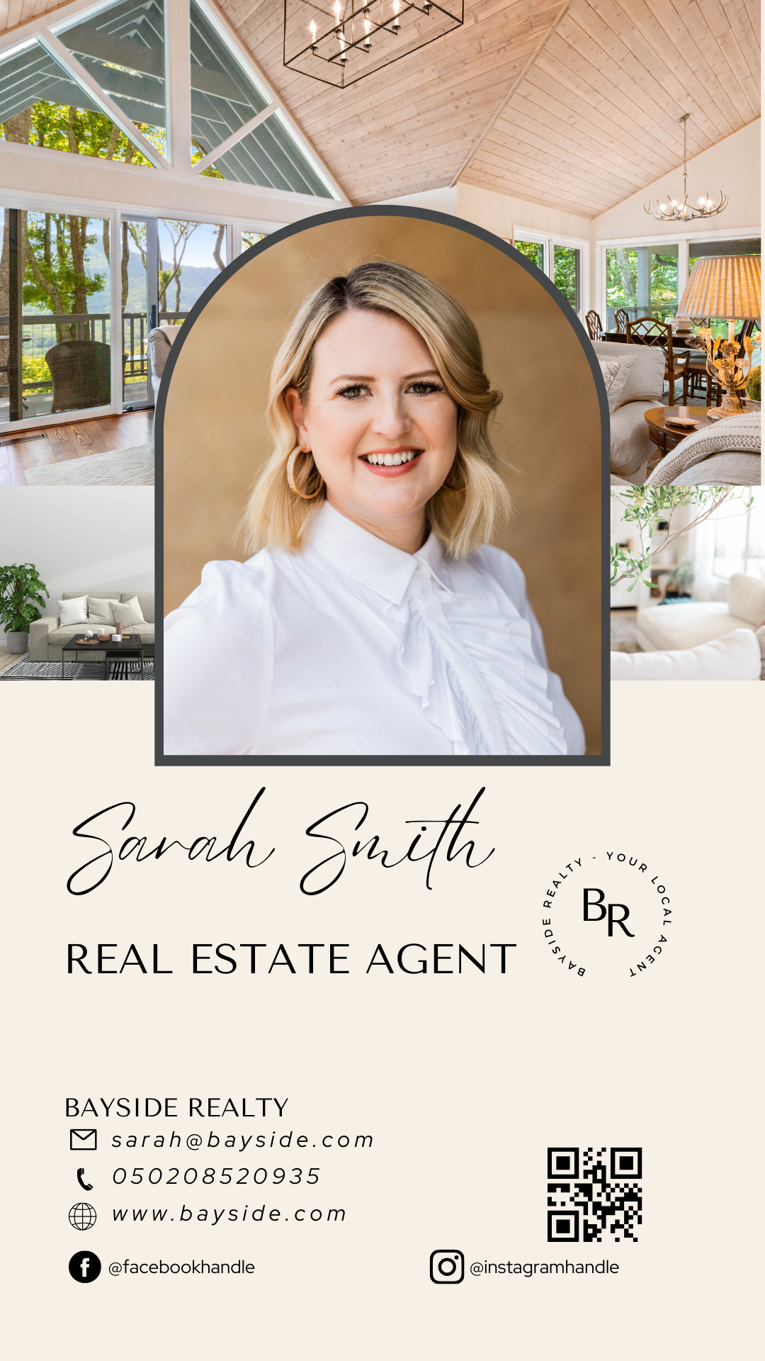 Realtor Digital Business Cards, Editable in Canva