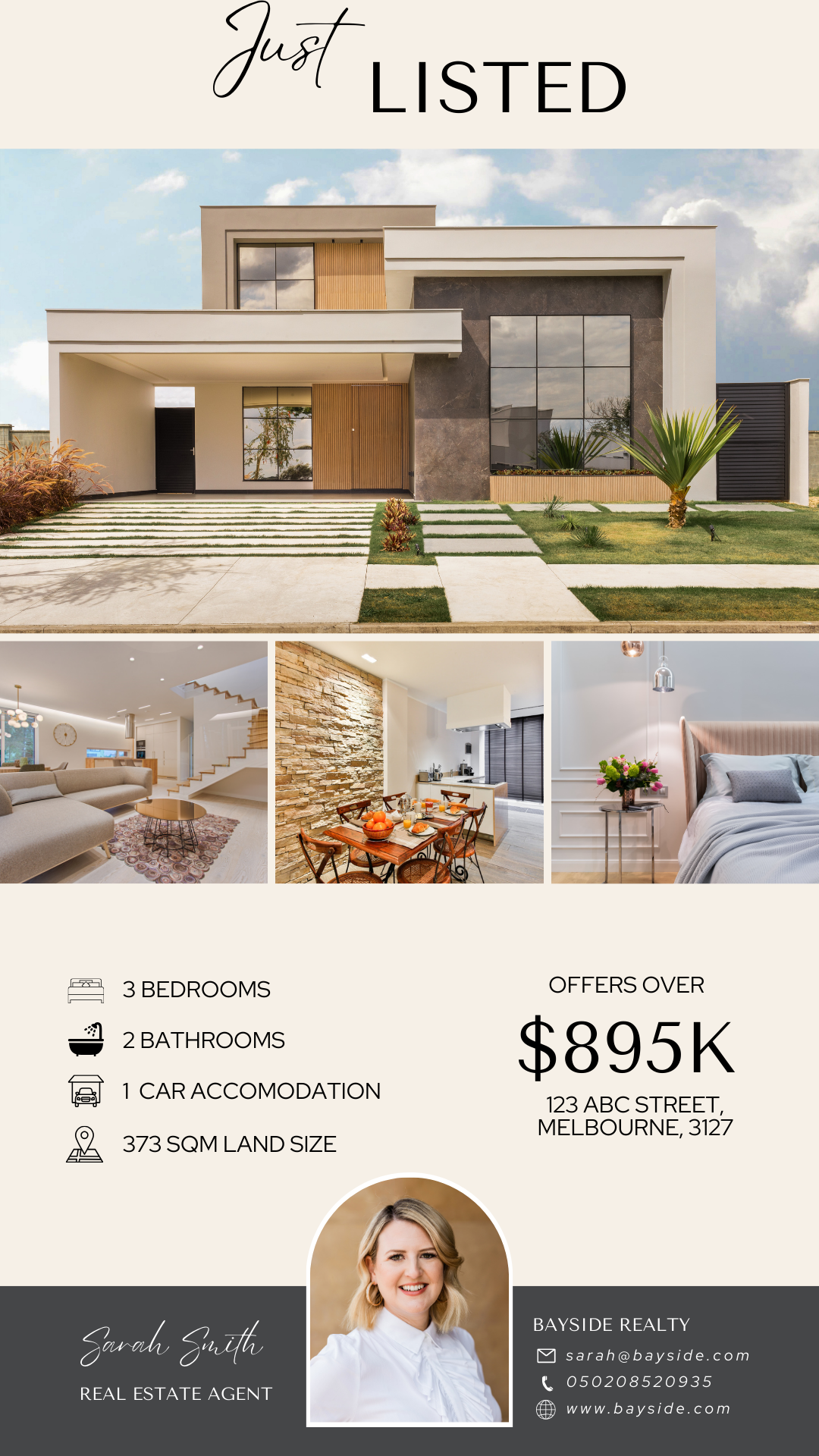 Realtor Digital Business Cards, Editable in Canva