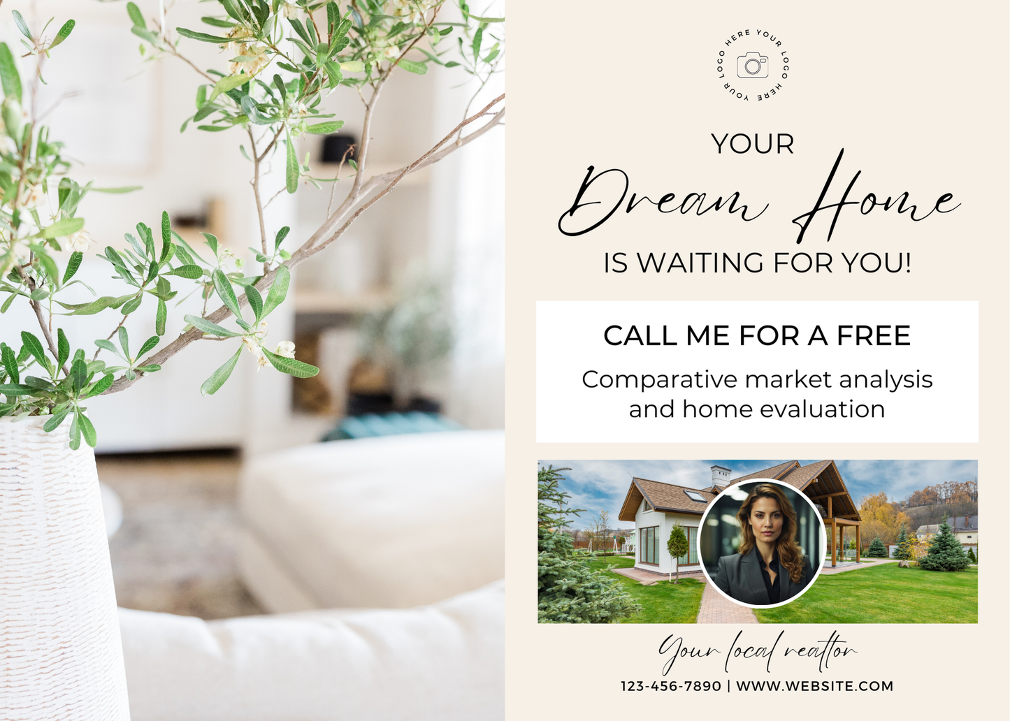 Realtor Post Cards Editable in Canva 5x7
