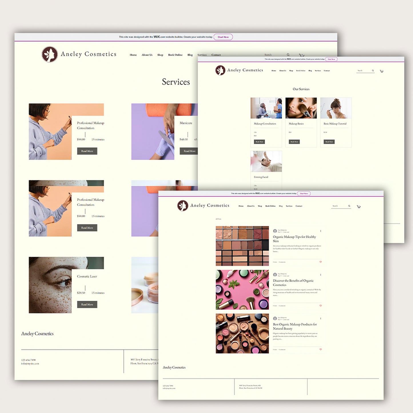 Wix Cosmetic Website Template for Cosmetic Studios, Makeup Artists, Cosmetics E-commerce Wix website, Make Up Website, Wix Studio Website