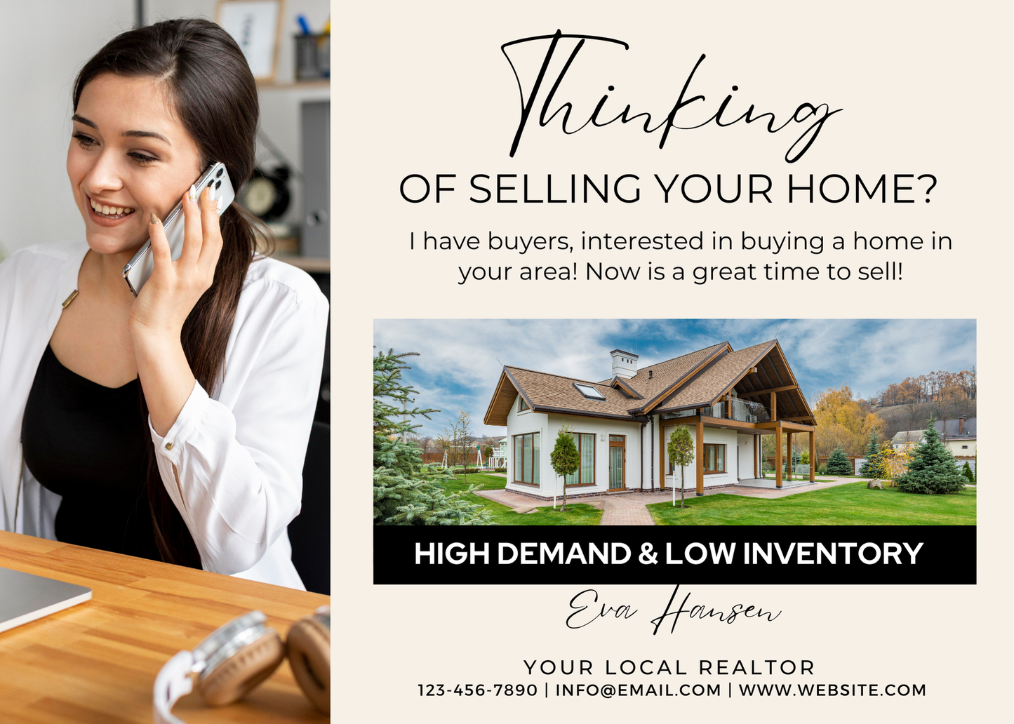 Realtor Post Cards Editable in Canva 5x7
