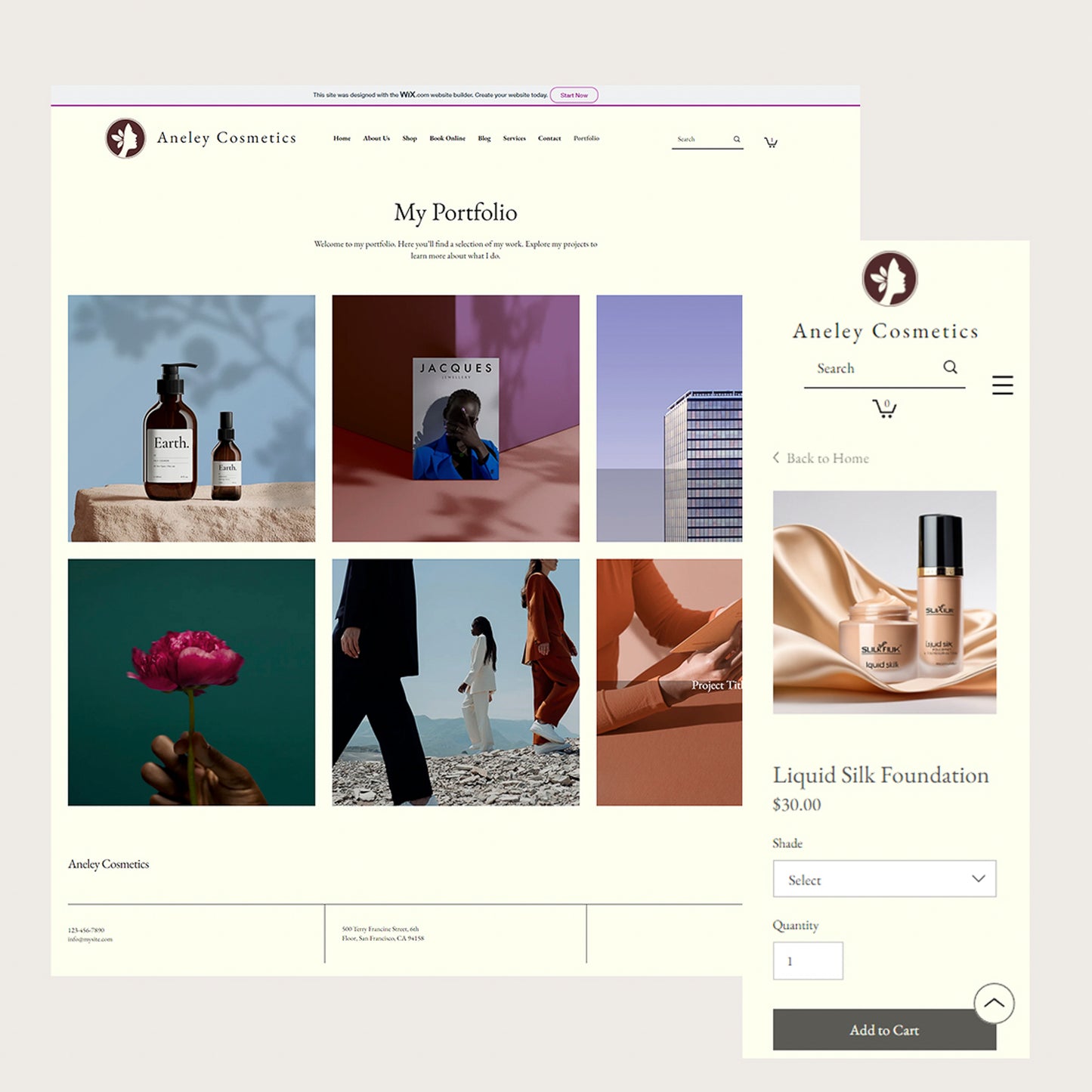 Wix Cosmetic Website Template for Cosmetic Studios, Makeup Artists, Cosmetics E-commerce Wix website, Make Up Website, Wix Studio Website