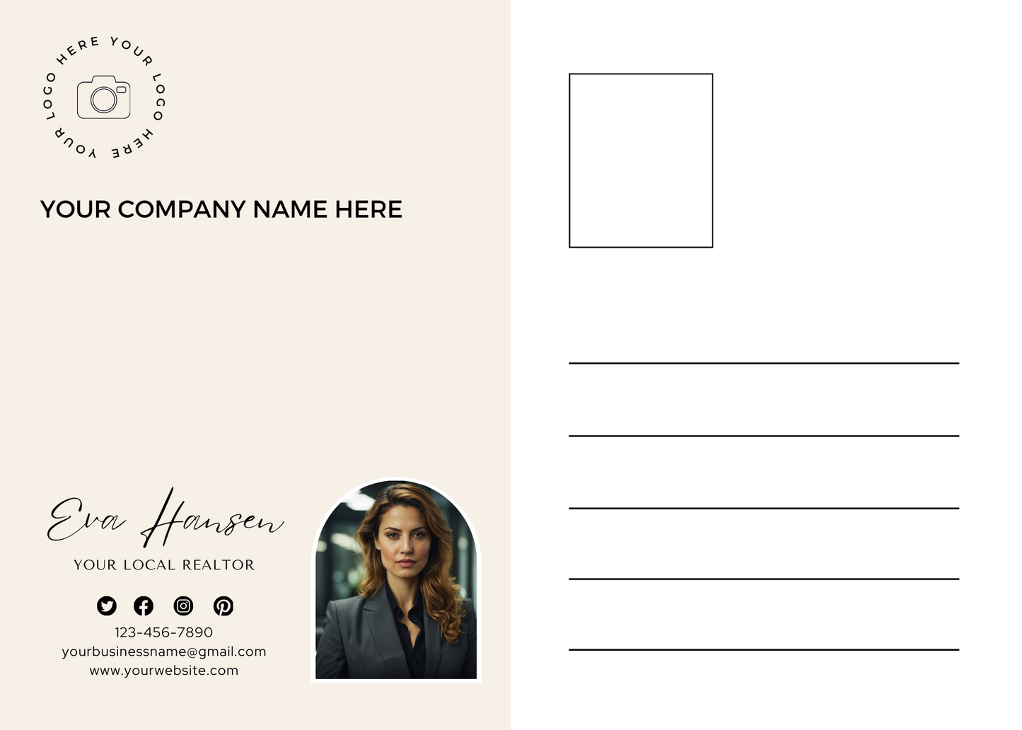 Realtor Post Cards Editable in Canva 5x7