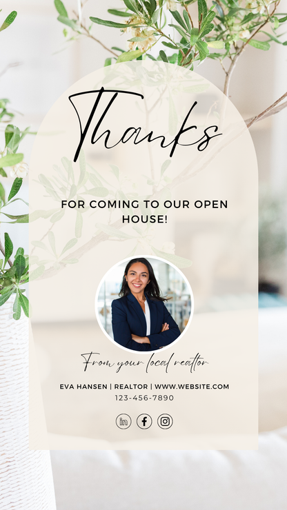 Realtor Digital Business Cards, Editable in Canva
